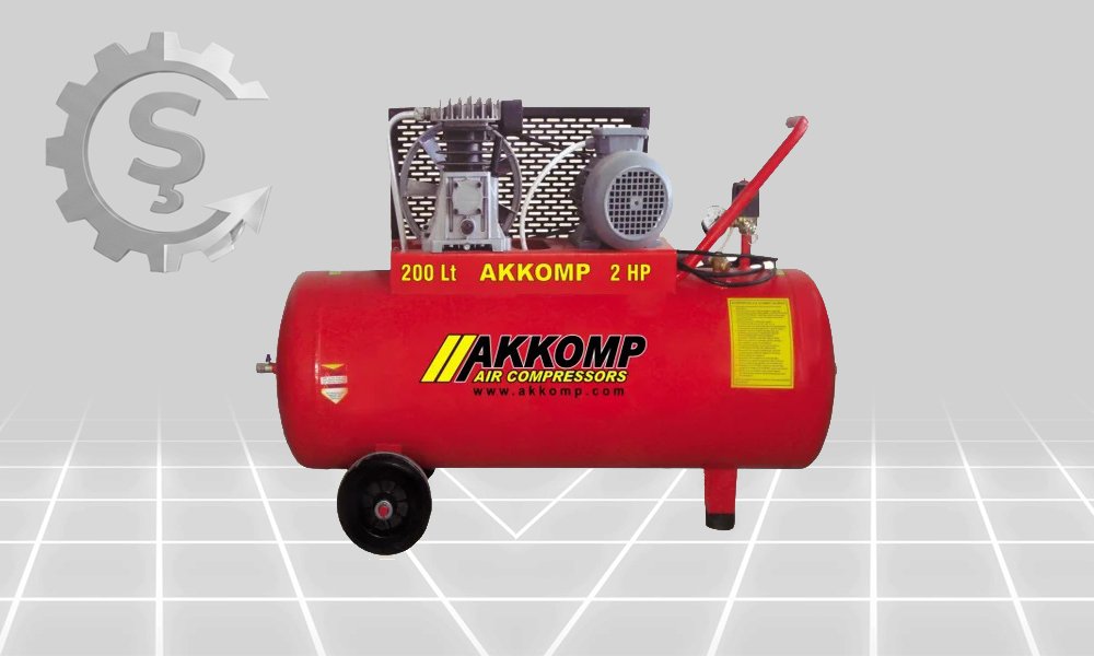 Pistonlu Hava Kompresörleri / Akkomp 200lt - Görsel 2